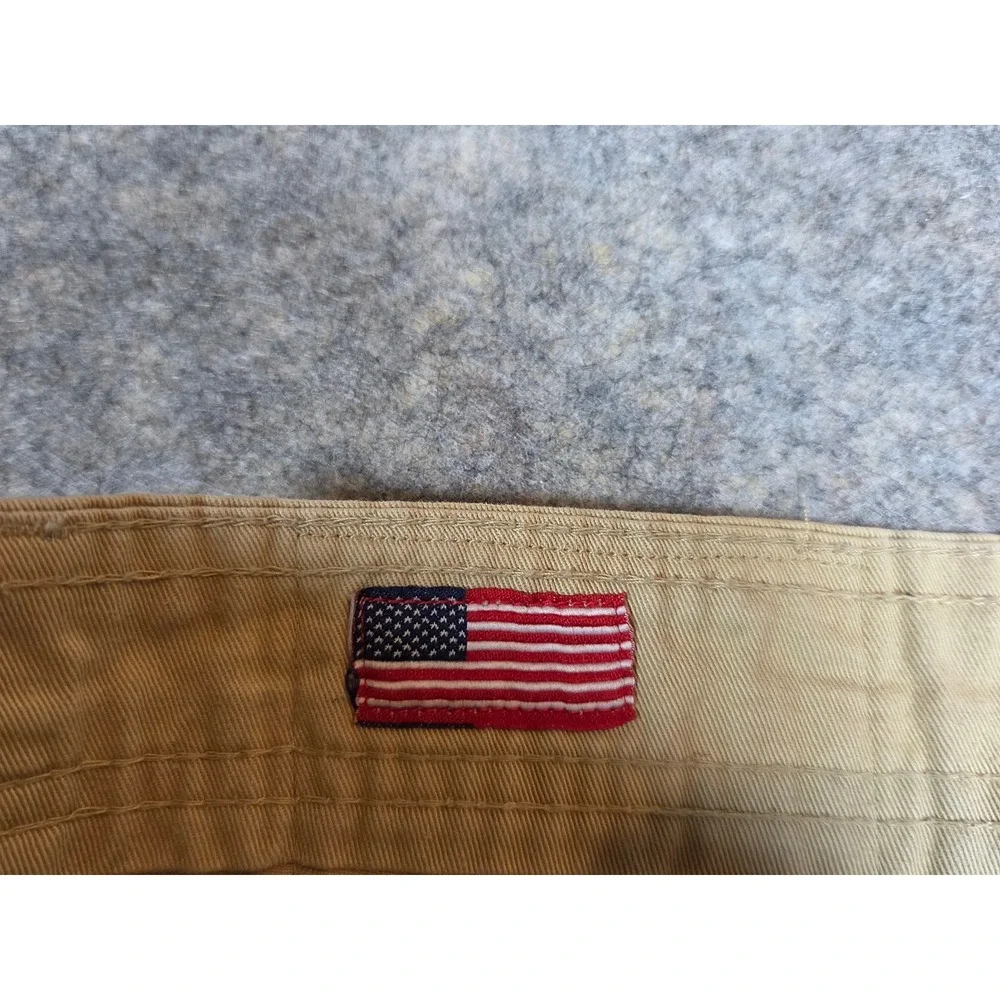 Vintage True Religion Joey Cargo Shorts Mens 36 Tan Khaki Made in USA Horseshoe
